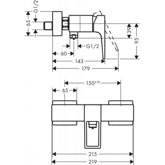 Смеситель для душа Hansgrohe Metropol, хром (74560000)