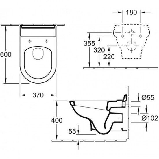 Унитаз подвесной Villeroy & Boch Hommage, белый (6661B0R1)