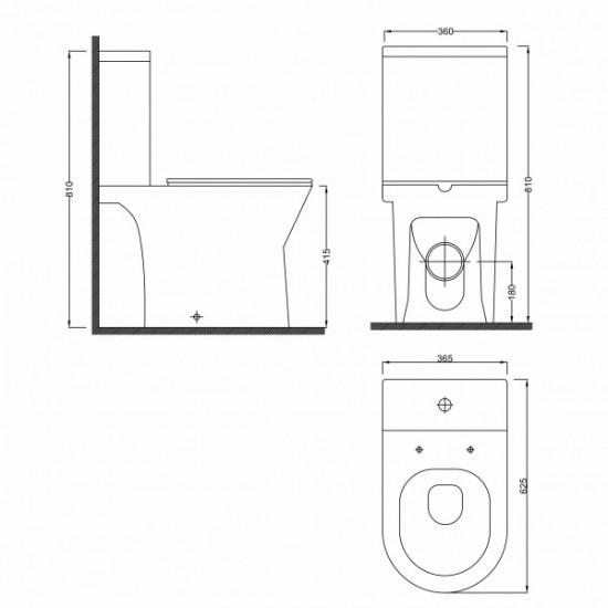 FEEL Rimless компакт не пристенный, бачок с нижним подводом, сидение полипропилен slow-closing