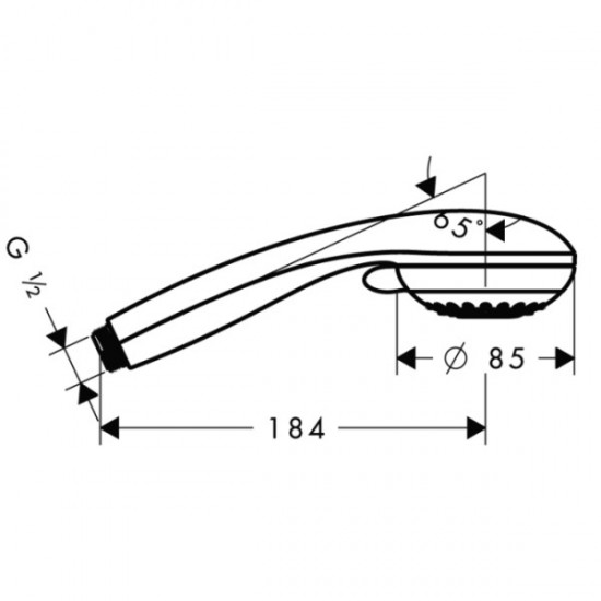 Ручний душ Hansgrohe Crometta 85 Multi, 3 типи струменя (28563000)