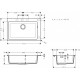 Кухонна мийка Hansgrohe S51 S510-F660 Built-in sink 770х510, колір сірий камінь (43313290)