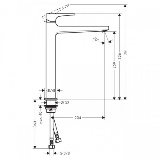 Смеситель для раковины Hansgrohe Metropol Matt White, белый (32512700)