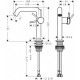 Смеситель для раковины Hansgrohe Tecturis S 150 Fine CoolStart с донным клапаном Push-Open, бронза (73340140)