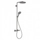 RAINDANCE SELECT S душова система Showerpipe 240 1jet PowderRain, з термостатом, шлiфований чорний хром RAINDANCE SELECT S душова система Showerpipe 240 1jet PowderRain, з термостатом, шлiфований чорний хром