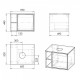 VYSKOV комплект меблів 60см, білий:: тумба підвісна, зі стільницею, 1 ящик + умивальник накладний арт i11057
