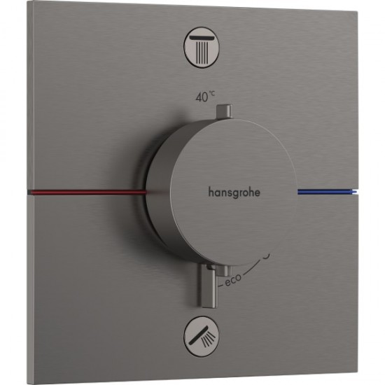 Термостат прихованого монтажу Hansgrohe ShowerSelect Comfort E на 2 функції, шліфованний чорний хром (15572340) Термостат прихованого монтажу Hansgrohe ShowerSelect Comfort E на 2 функції, шліфованний чорний хром (15572340)