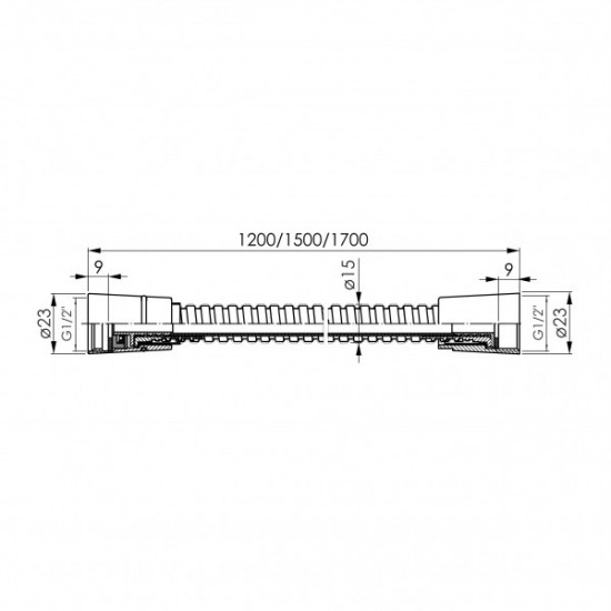 Шланг для душа IMPRESE SS 1200 мм, anti-twist (f03600101SD)