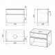 BLATNA L комплект меблів 80см, колір ільм бергамо: тумба підвісна, зі стільницею, 2 ящики + умивальник накладний
