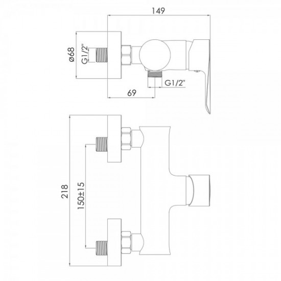 Смеситель для душа IMPRESE VACLAV, белый (f03306403AA)