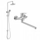 Душовий набір IMPRESE: змішувач для ванни PRAHA new + душова стійка без змішувача (35030 new+T-15084)