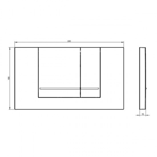 Клавіша змиву Villeroy&Boch ViConnect Pro, хром (92214361)