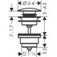 Донный клапан Hansgrohe для умывальников с переливом push-open, белый матовый (50100700)
