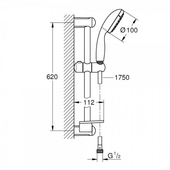 Душовий гарнітур Grohe New Tempesta 100