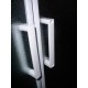 TISZA душова кабіна 90*90*185 см (скло + двері), профіль білий, скло 