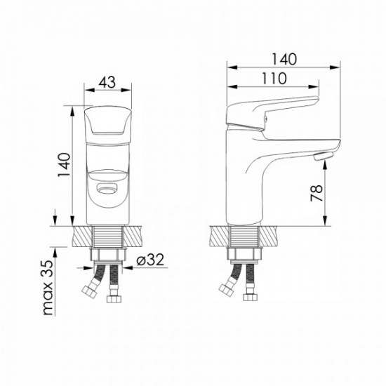 Змішувач для раковини Imprese Krasa (f03508601AA)