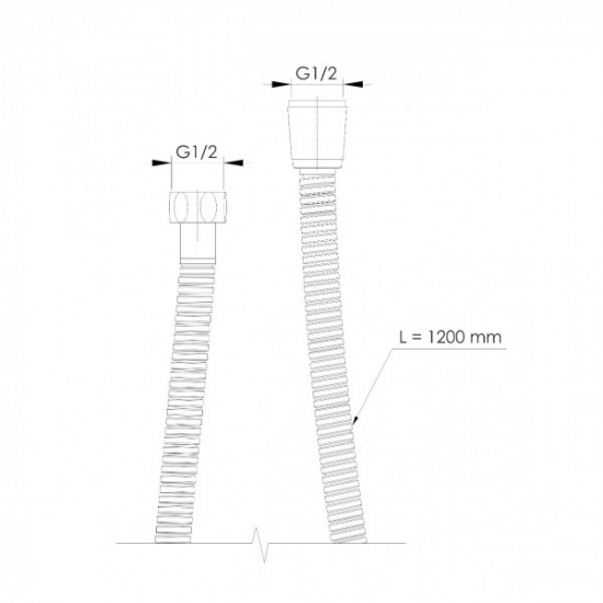 Шланг для душа IMPRESE BRENTA SS 1200 мм, anti-twist, никель (ZMK0823060360)