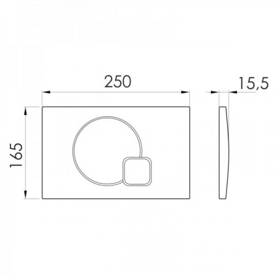 Клавиша смыва Imprese i7115, белый глянец (i7115PW)