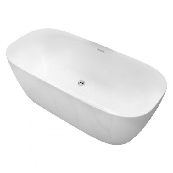 Ванна отдельностоящая акриловая VOLLE 170x80 с сифоном, белая матовая (12-22-808M)
