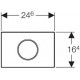 Geberit SIGMA10 змивна клавіша, безконтактний змивання, чорний/хром (115.907.KM.1)
