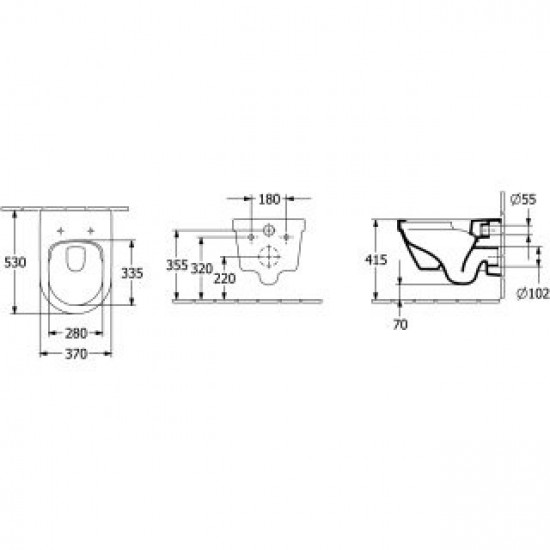 Унітаз підвісний безободковий Villeroy & Boch Architectura, DirectFlush, TwistFlush з сидінням Slow closing (4694CL01)