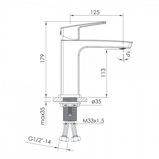Змішувач для раковини Imprese Grafiky, black nickel ZMK041807010 Змішувач для раковини Imprese Grafiky, black nickel ZMK041807010