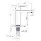 Змішувач для раковини Imprese Grafiky, black nickel ZMK041807010 Змішувач для раковини Imprese Grafiky, black nickel ZMK041807010