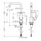 Смеситель для кухни Hansgrohe Focus, черный матовый (31820670)