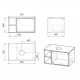 VYSKOV комплект меблів 80см, білий: тумба підвісна, зі стільницею, 1 ящик + умивальник накладний  арт i11057