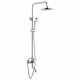 TULIP система душова (змішувач для ванни, верхній душ 200 мм ABS коло, ручний душ 90 мм 1 режим, шланг 150 см), хром