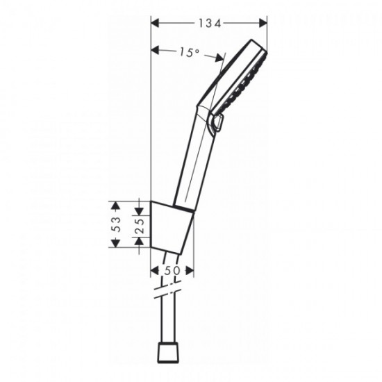 Душовий набір Hansgrohe Crometta Vario EcoSmart, версія EcoSmart, 9 л/хв, білий/хром (26694400)