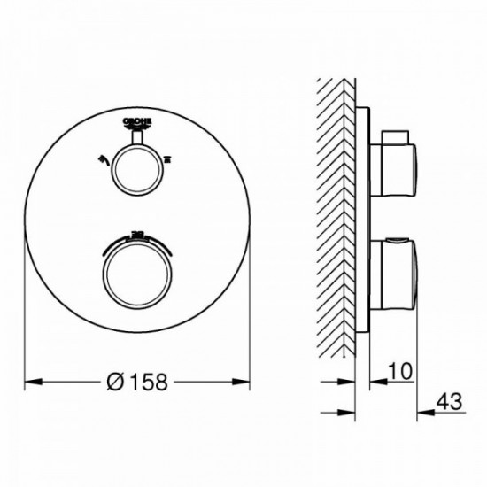 Термостат для душу Grohe Grohtherm (24076000)