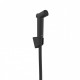 Гарнітур гігієнічний Imprese: лійка з клавішею, тримач, шланг 1,25 м, чорний (f03700110BB)