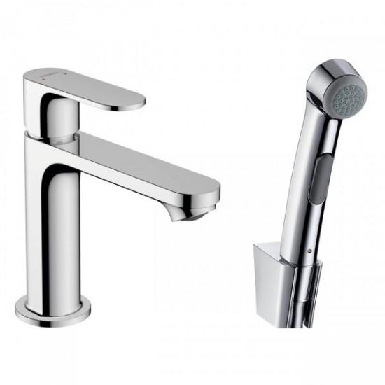 Змішувач для умивальника Hansgrohe Rebris S 110 з гігієнічною лійкою, Chrome (72215000)