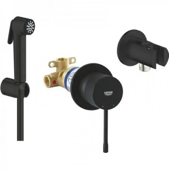 Гігієнічний душ прихованого монтажу Grohe Essence, чорний матовий (UA111197243) Гігієнічний душ прихованого монтажу Grohe Essence, чорний матовий (UA111197243)