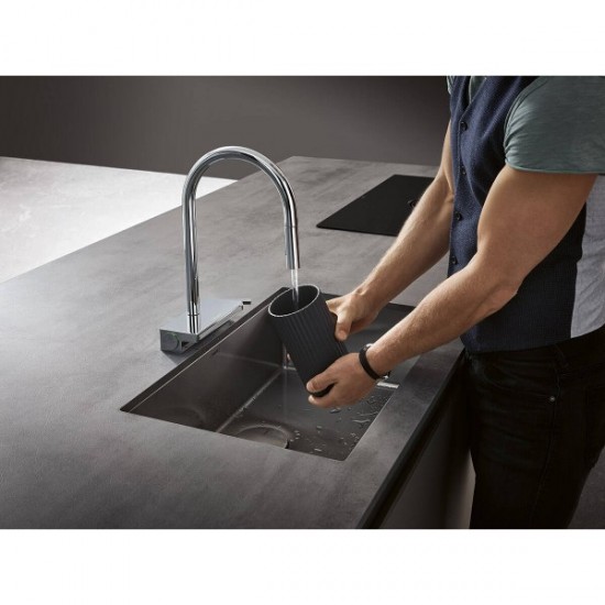 Смеситель кухонный Hansgrohe Aguno Select 170 3jet с вытяжным сливом и Sbox, хром (73831000)