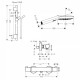 Термостат для душа Hansgrohe ECOSTAT та душова стійка з лійкою, колір чорний матовий (13116111)