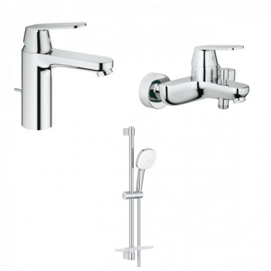 Набір змішувачів для ванної Grohe Eurosmart Cosmopolitan 3 в 1, хром (UA126112M3) Набір змішувачів для ванної Grohe Eurosmart Cosmopolitan 3 в 1, хром (UA126112M3)