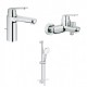 Набір змішувачів для ванної Grohe Eurosmart Cosmopolitan 3 в 1, хром (UA126112M3) Набір змішувачів для ванної Grohe Eurosmart Cosmopolitan 3 в 1, хром (UA126112M3)