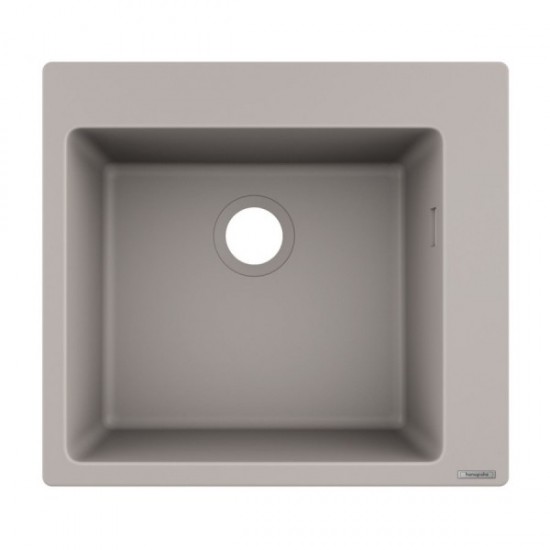 Мийка для кухні hansgrohe S51 S510-F450, Concrete Grey 43312380 сірий світлий