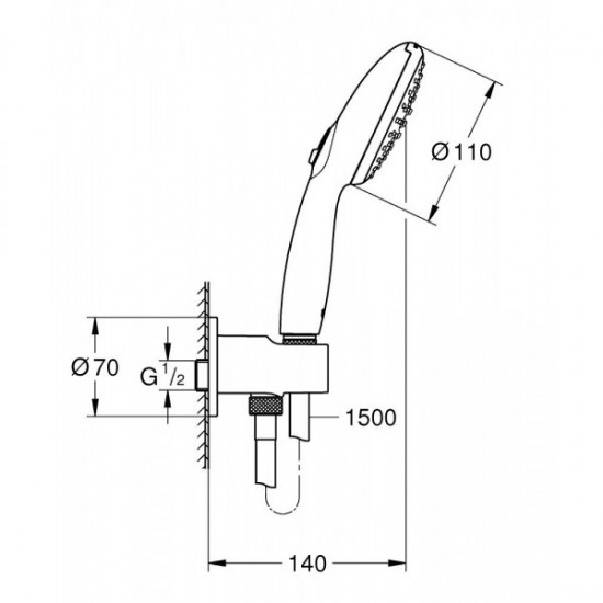 Душевой набор Grohe Tempesta 110, 2 режима струи (26406003)