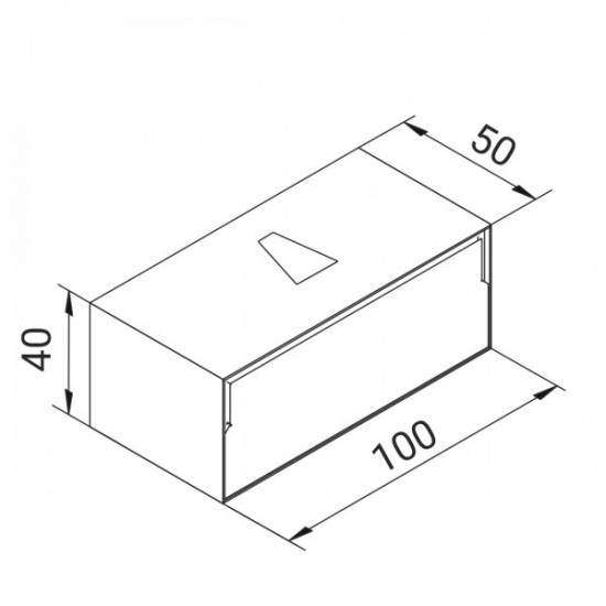 MORETTA тумба підвісна 100см, 2 ящики, wallnut