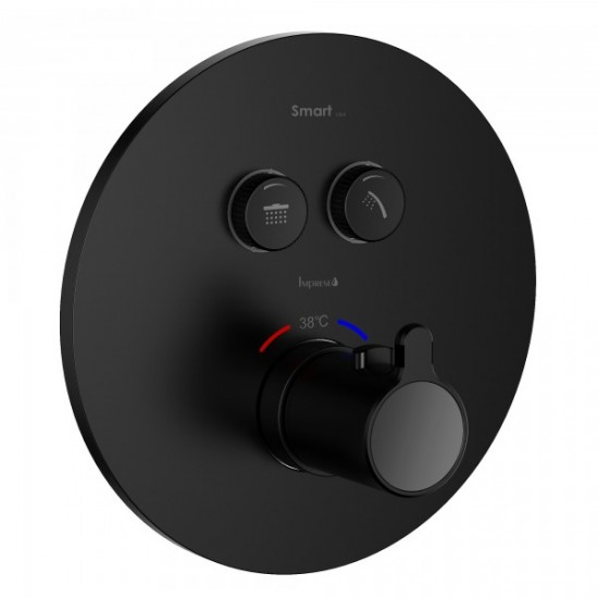 Термостат для душу прихованого монтажу Imprese SMART CLICK чорний матовий (ZMK101901238) Термостат для душу прихованого монтажу Imprese SMART CLICK чорний матовий (ZMK101901238)