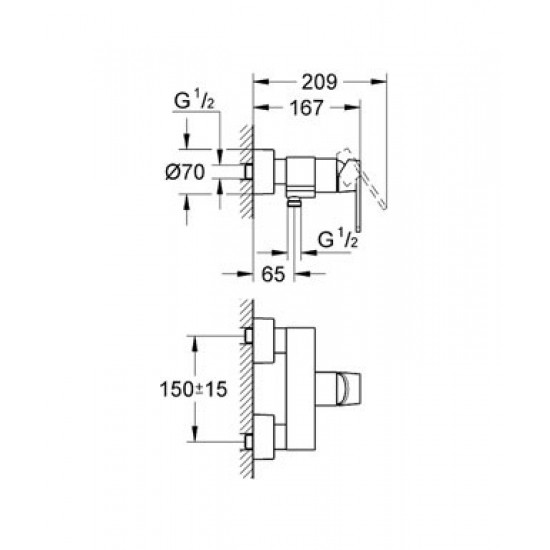 Змішувач для душу Grohe Quadra (32637LS0)