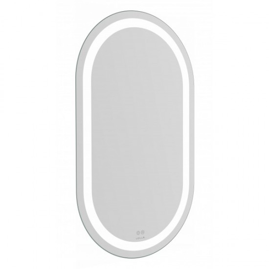 LUNA OVALADO зеркало подвесное овальное вертикальное 60*80см, с подсветкой по контуру,  с подогревом, с сенсорным выключателем