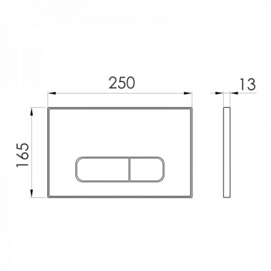 IMPRESE i7110, клавіша змиву, чорний глянець, вставка з акрилу (i7110AB)