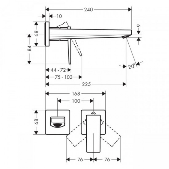 Змішувач для раковини Hansgrohe Metropol, білий мат (32526700)