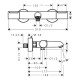 Змішувач для ванни з термостатом Hansgrohe Ecostat Element, хром (13347000) Змішувач для ванни з термостатом Hansgrohe Ecostat Element, хром (13347000)