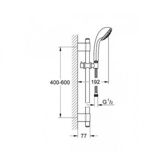 Душова гарнітура GROHE RELEXA MASSAGE 28945000