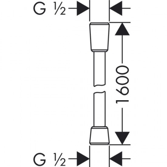 Hansgrohe ISIFLEX`B шланг для душа 1600 мм, хром (28276000)
