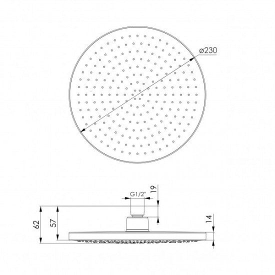 Душ верхний IMPRESE LSR-230BR, d230 мм, ABS, хром (f02600101AJ)